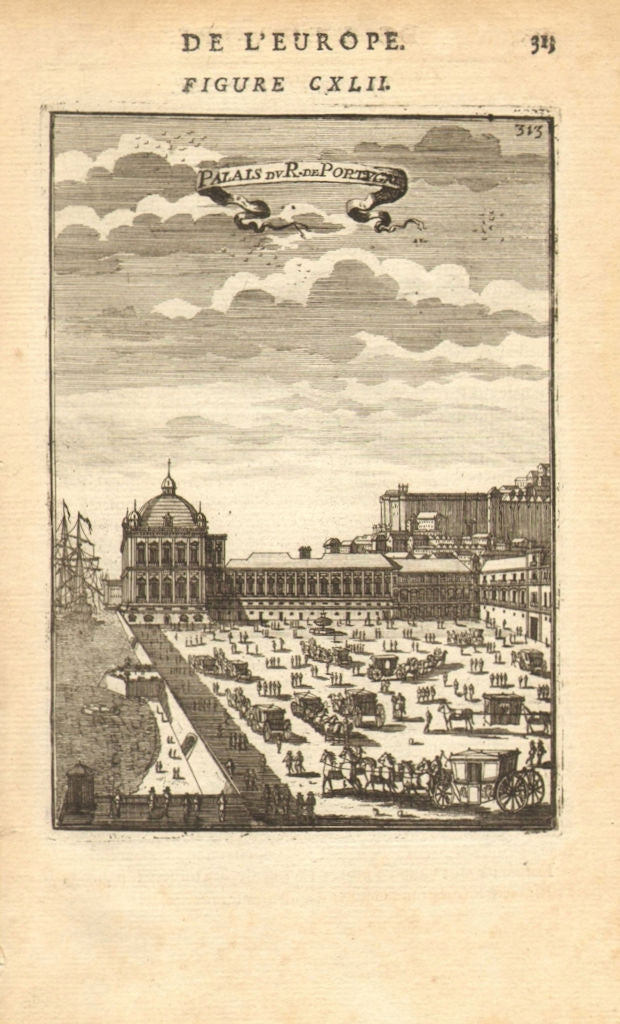 LISBOA (LISBON). Ribeira Palace (destroyed in 1755 earthquake). MALLET 1683